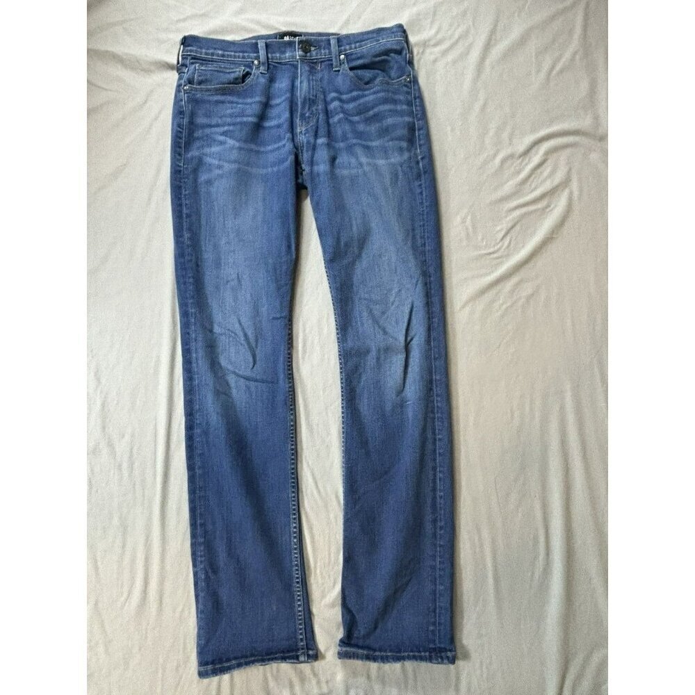 Paige Federal Skinny Jeans Mens 31 Blue Denim Med Wash Stretch 5-Pocket Preppy